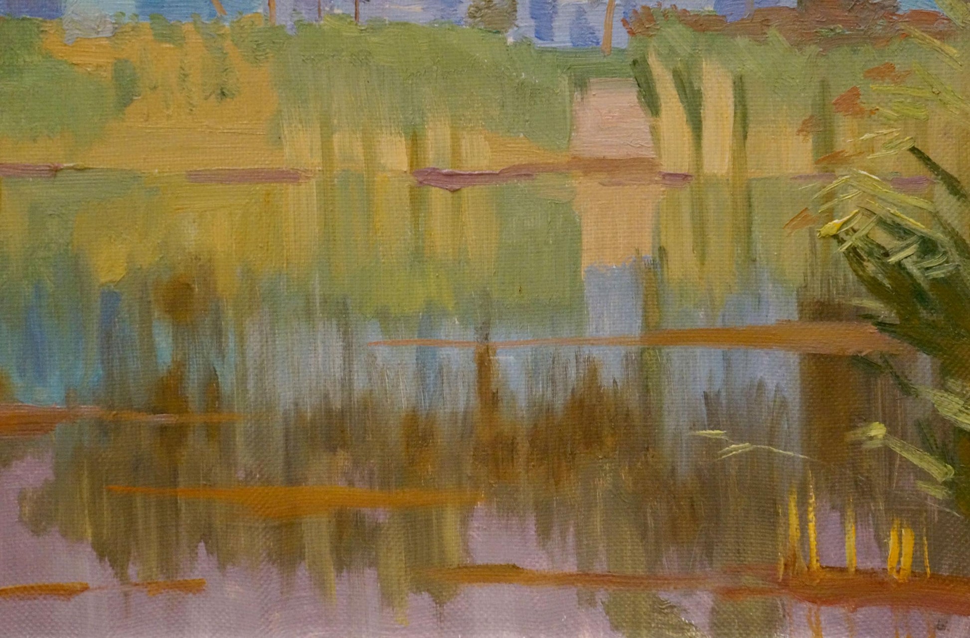 Oil painting By the River by Chernikov Nikolay Vladimirovich