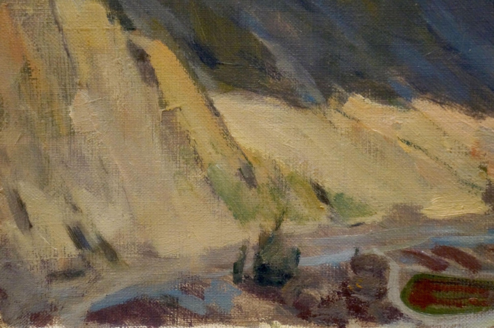 Oil painting of sunlit mountain hillside by Chernikov Nikolay Vladimirovich