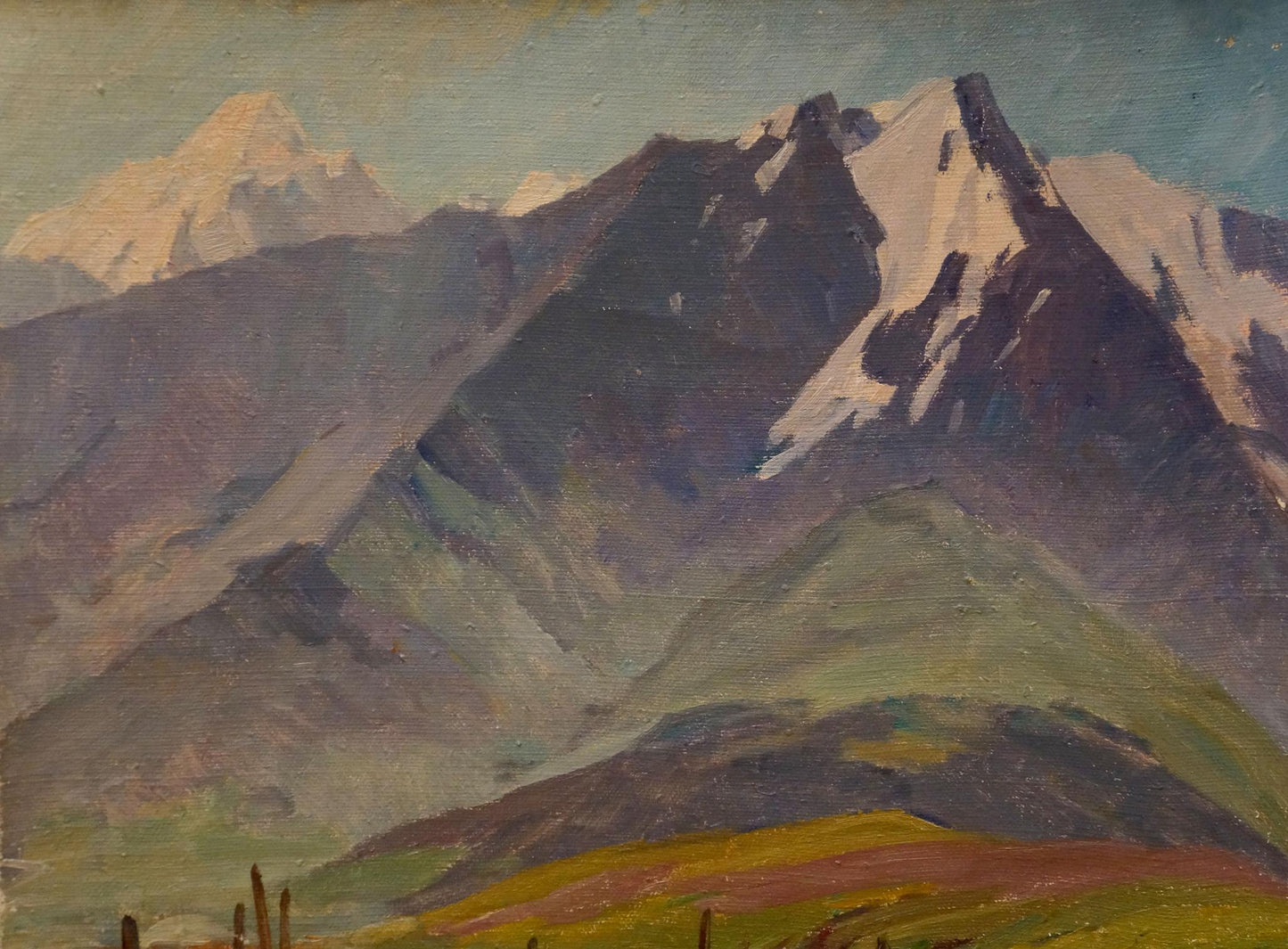 Oil painting of snow-capped mountains by Chernikov Nikolay Vladimirovich