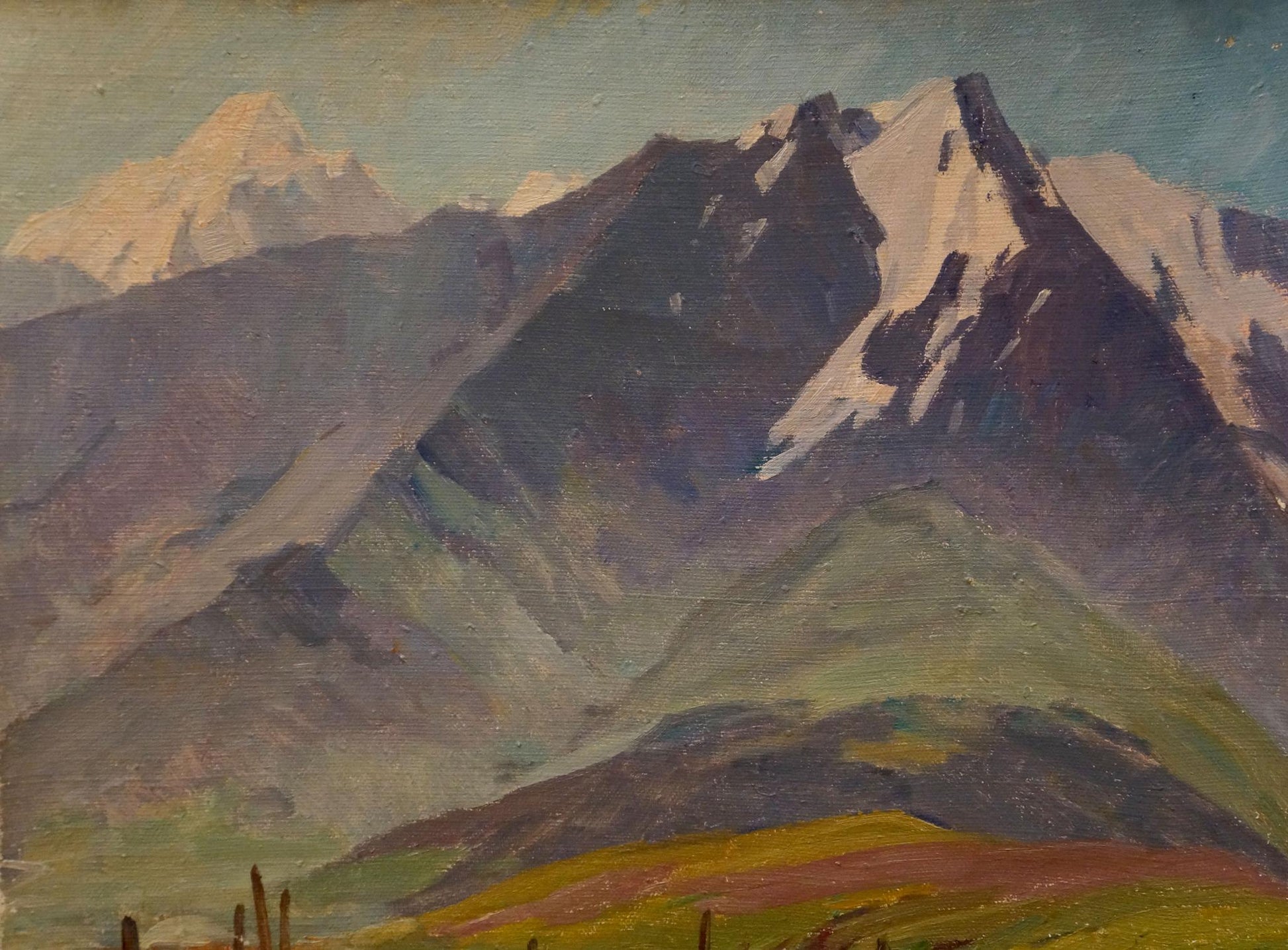 Oil painting of snow-capped mountains by Chernikov Nikolay Vladimirovich