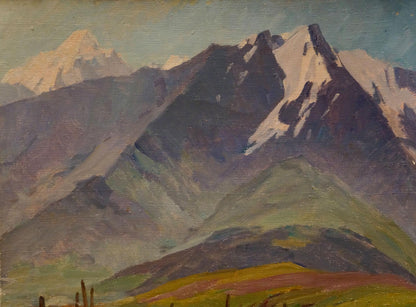 Oil painting of snow-capped mountains by Chernikov Nikolay Vladimirovich