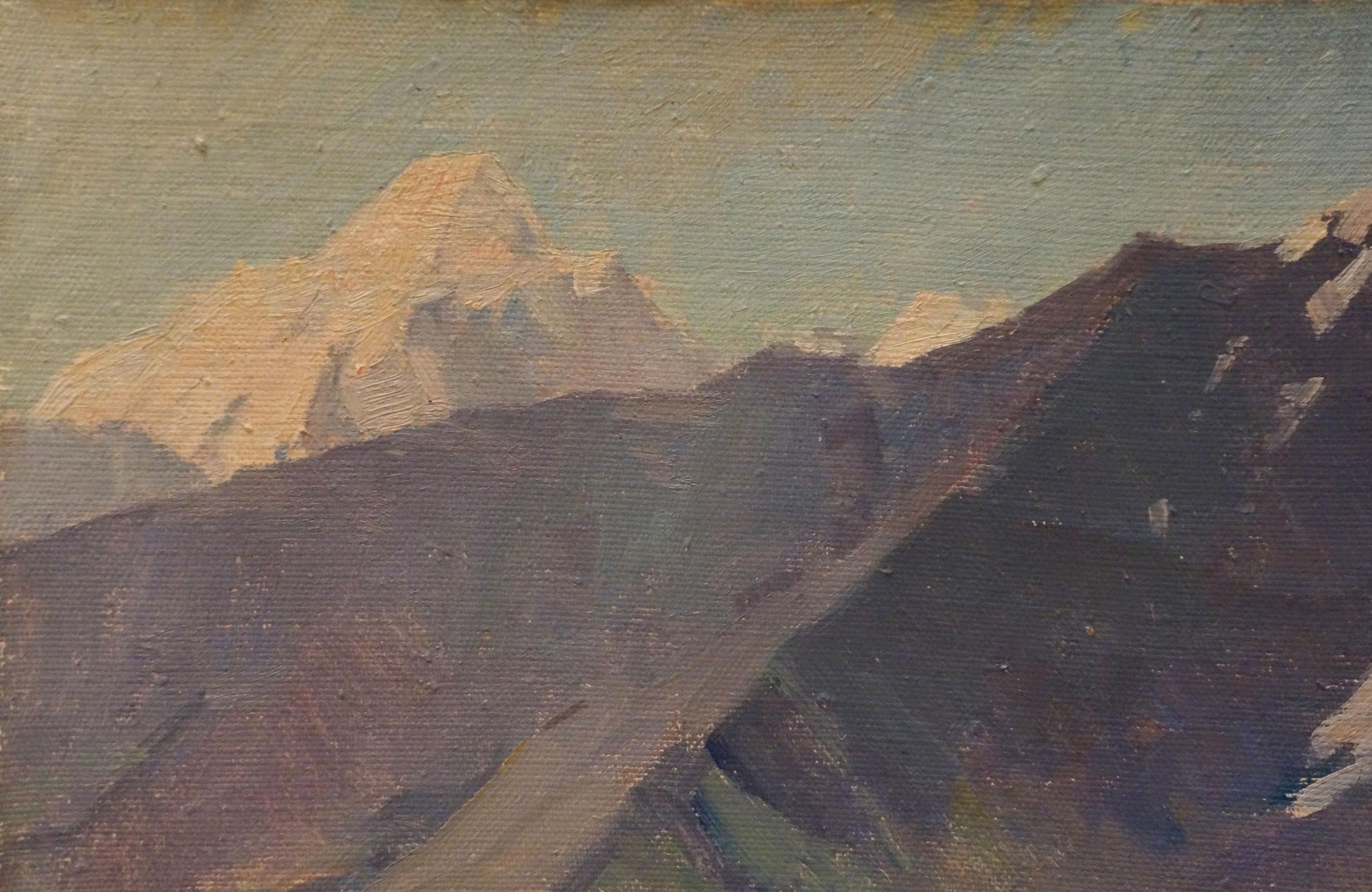 Oil painting of golden mountain peaks by Chernikov Nikolay Vladimirovich