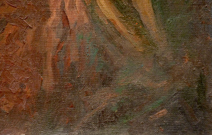 Oil painting of male figure by Chernikov Nikolay Vladimirovich, impasto earthy tones