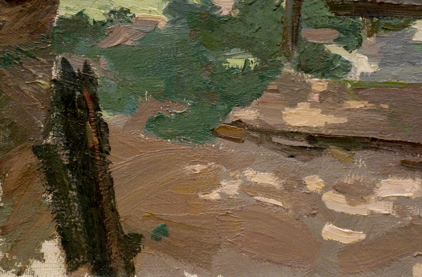 Oil painting In the courtyard by Chernikov Nikolay Vladimirovich