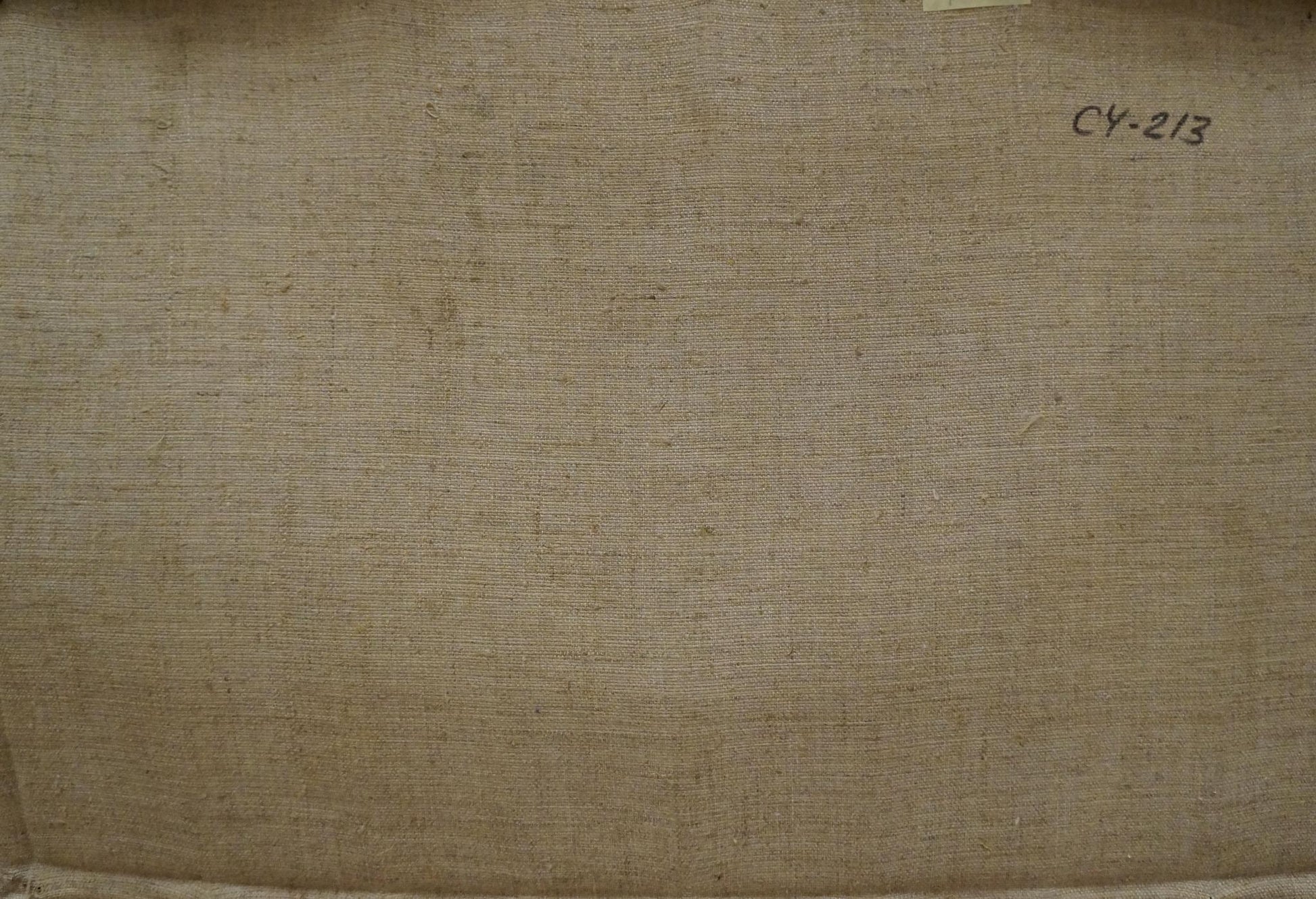 Beige linen coarse textured weave for Chernikov Nikolay Vladimirovich camomile field painting