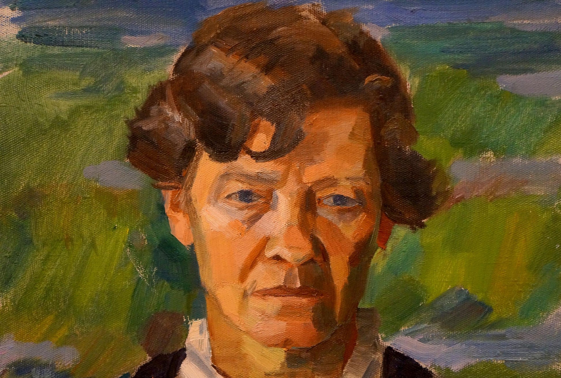 Oil painting portrait of grandfather Chernikov Nikolay Vladimirovich