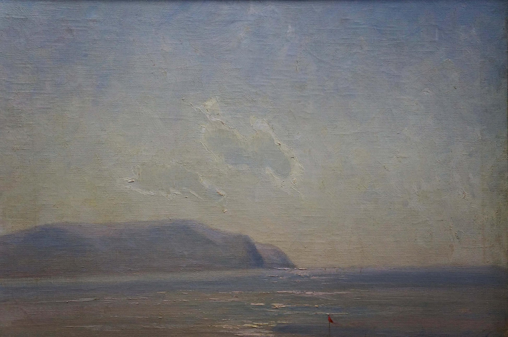 Oil painting Seascape by Nepiypivo Vasily Ignatievich, hazy coast