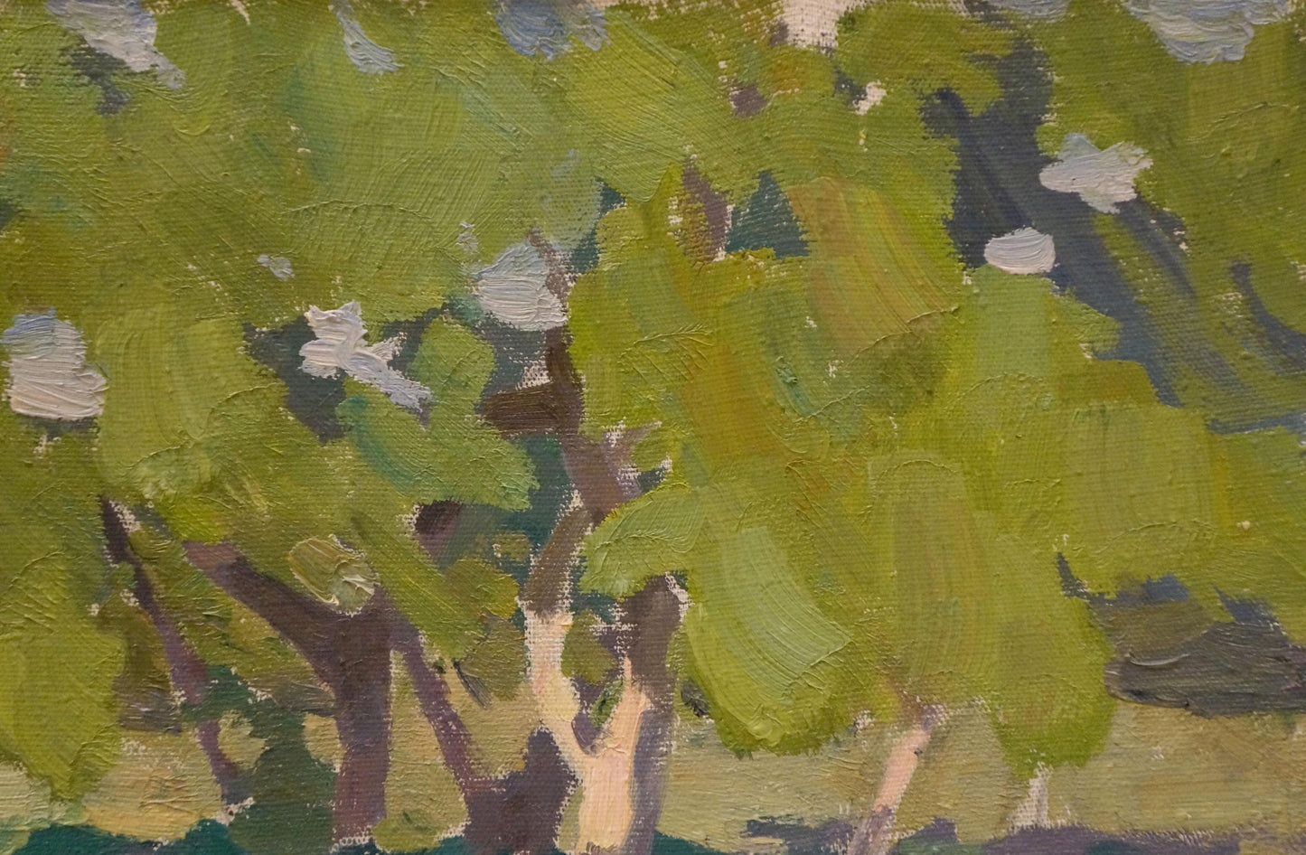 Oil painting Relaxing near the trees by Nikolay Chernikov