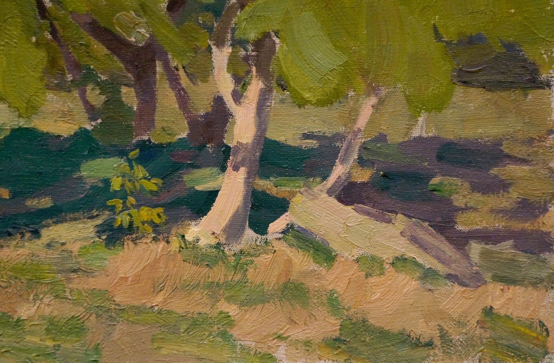 Oil painting Relaxing near the trees by Nikolay Chernikov