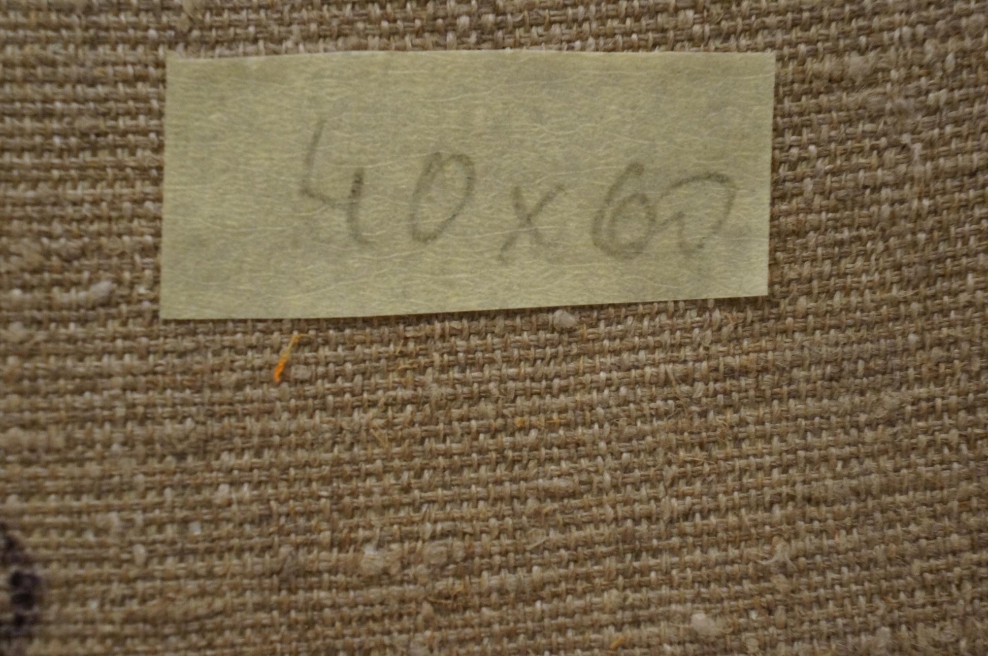 Back of Nikolay Chernikov 40x60 oil painting label on canvas