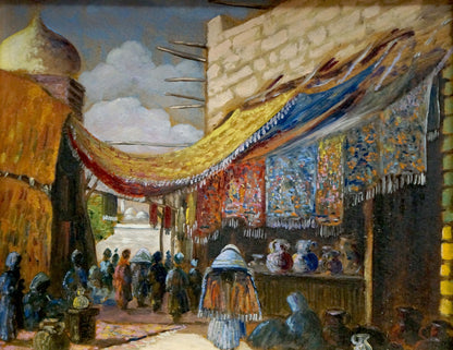 On the Market, an oil painting