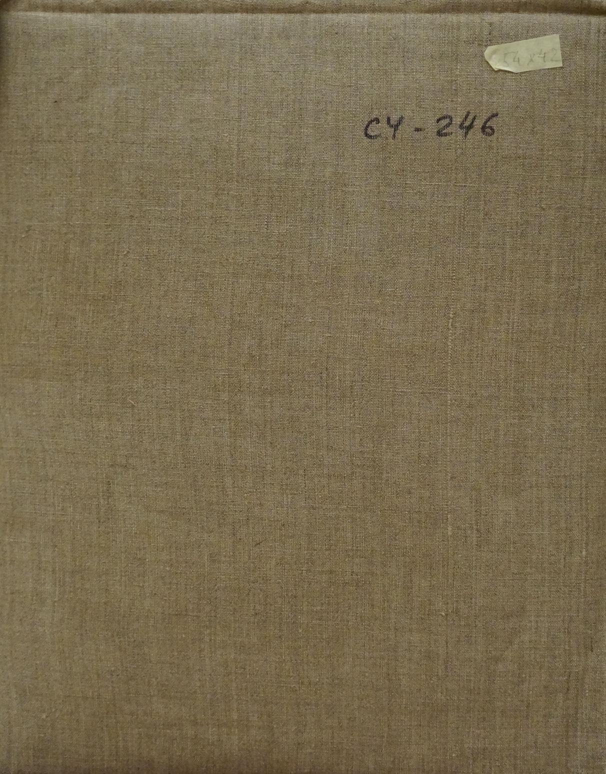 Back of beige linen book CY-246 label for Chernikov Night park oil painting