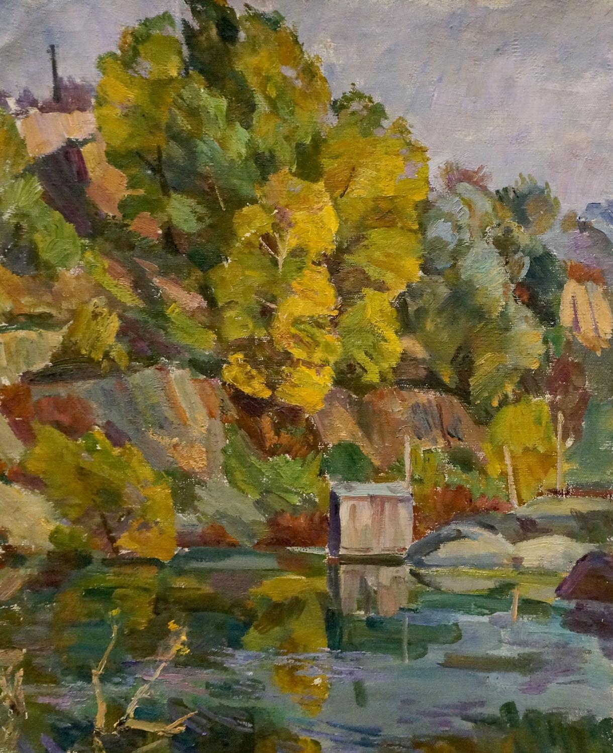 Vibrant impressionist oil painting On the lake by Chernikov Nikolay Vladimirovich
