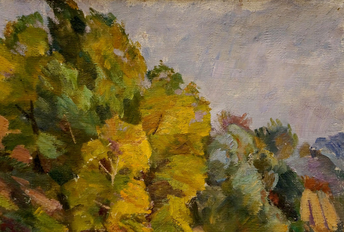 Vibrant impressionist oil painting of lush tree by Chernikov Nikolay Vladimirovich
