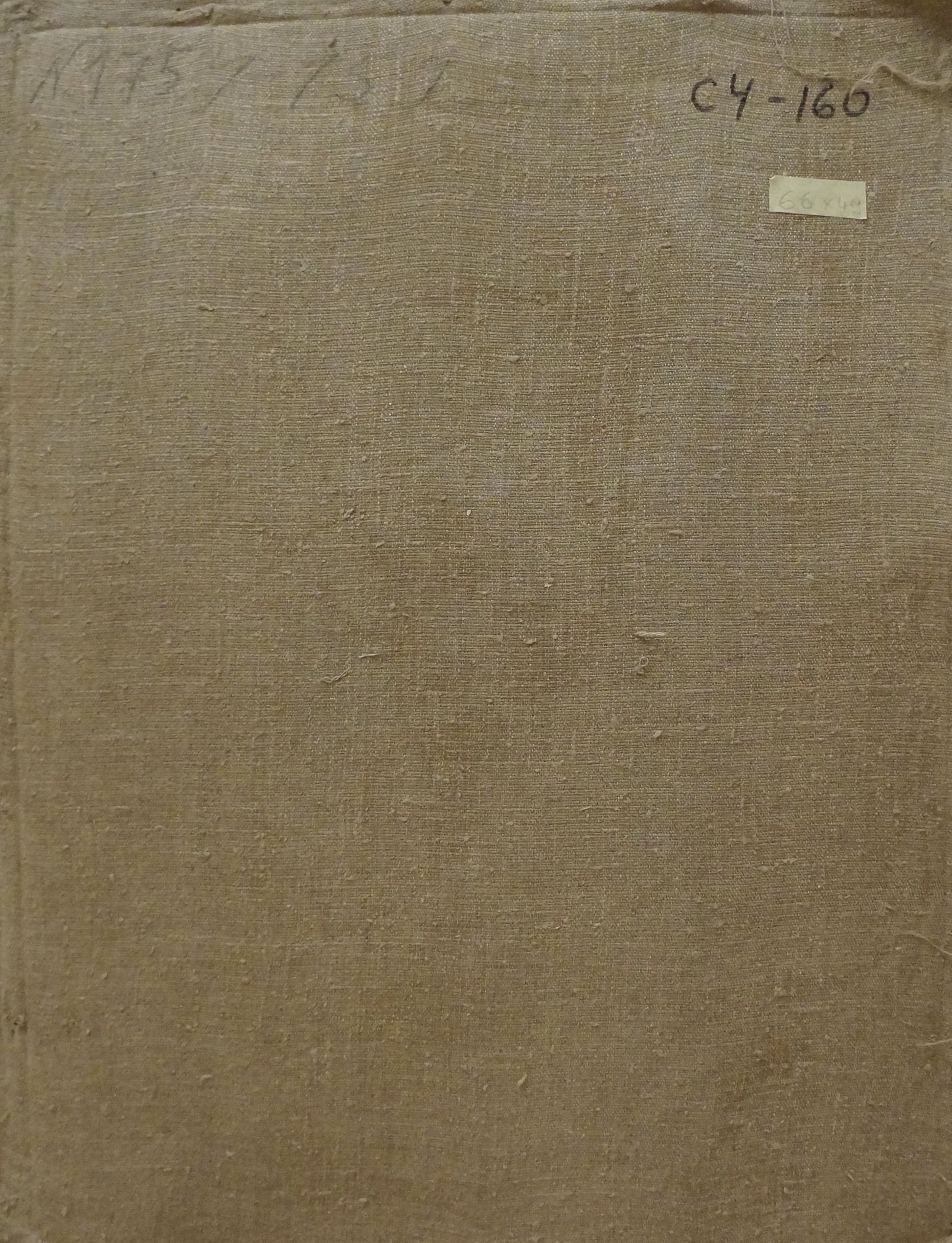 Back of beige linen-covered book by Chernikov Nikolay Vladimirovich