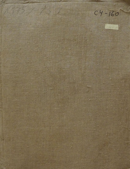 Back of beige linen-covered book by Chernikov Nikolay Vladimirovich
