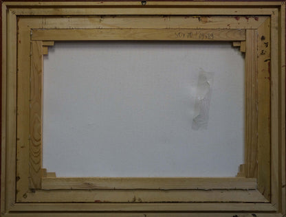 Back of weathered wooden frame for Oil painting Naval battles