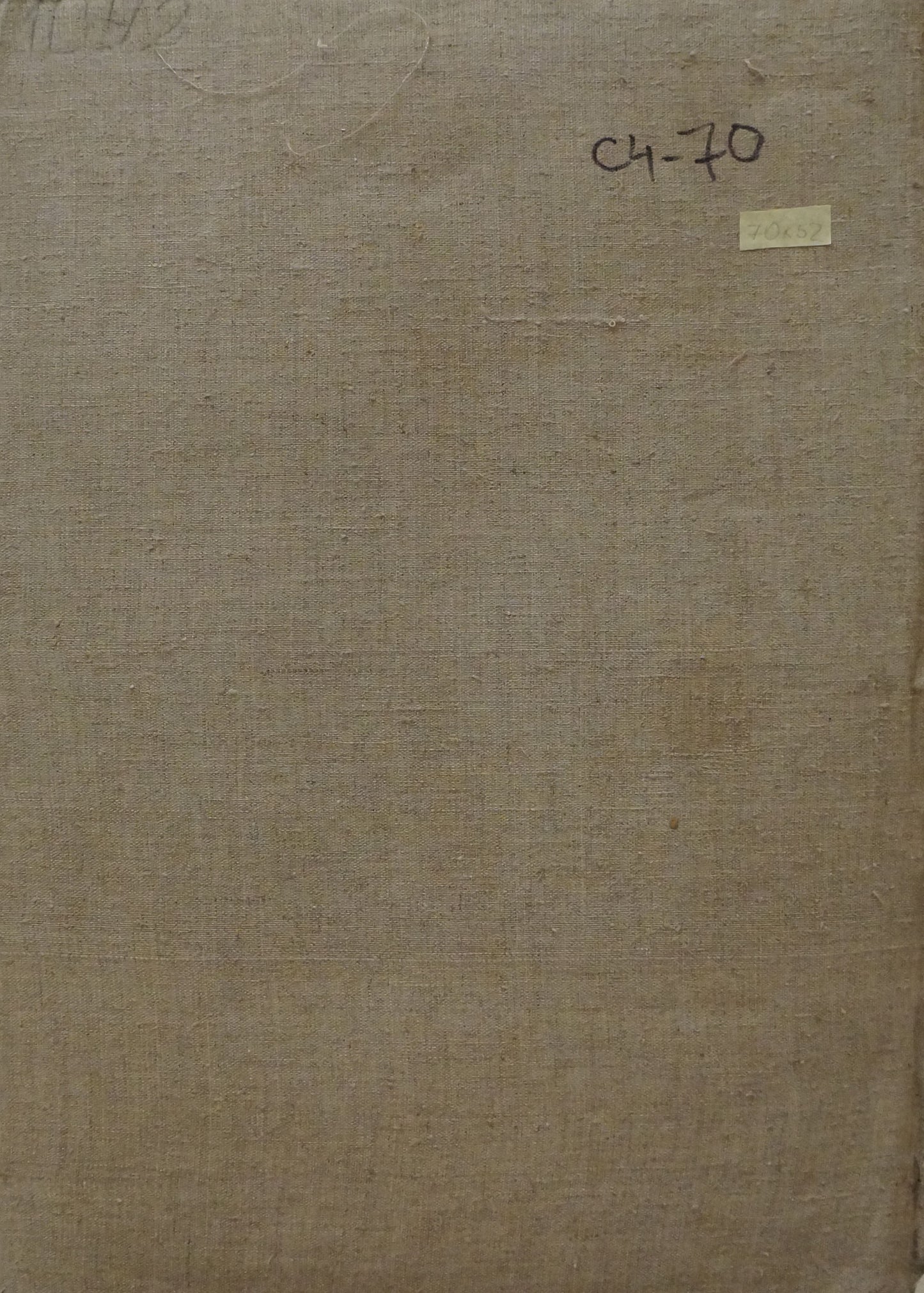 Back of worn beige linen book by Chernikov Nikolay Vladimirovich winter landscape oil painting