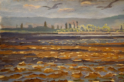 Oil painting Sea evening landscape by Nikolay Chernikov