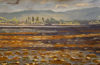 Oil painting of sea evening landscape by Nikolay Chernikov