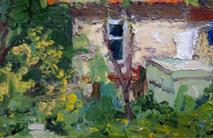 Oil painting of Cottage in Zaporozhye by Korostelev Vladimir Alexandrovich