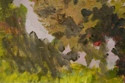 Oil painting Outdoors by Chernikov Nikolay Vladimirovich, abstract green textured art