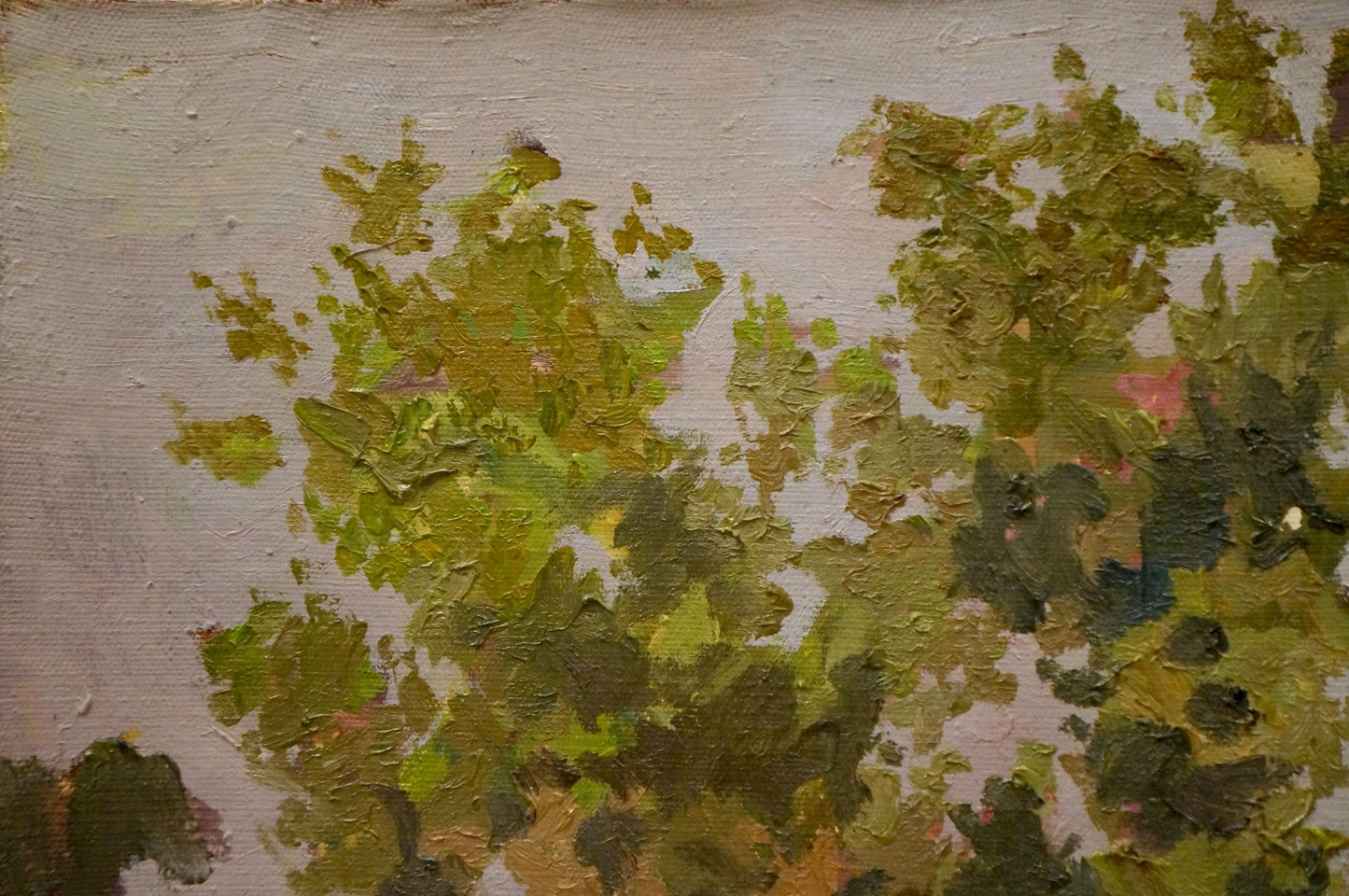 Oil painting Outdoors by Chernikov Nikolay Vladimirovich, impasto green foliage