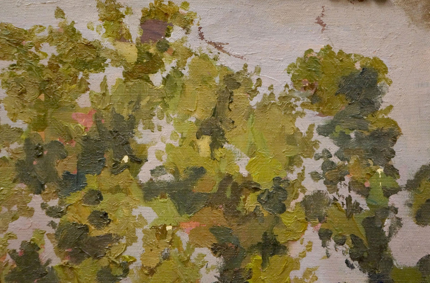 Oil painting Outdoors by Chernikov Nikolay Vladimirovich, impasto green and yellow hues