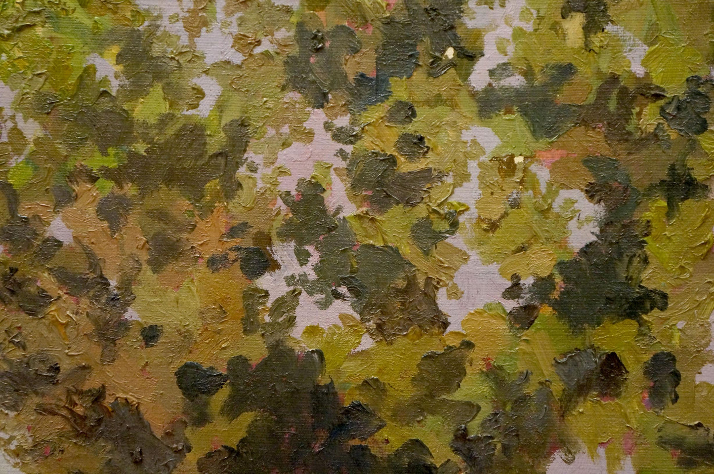 Oil painting Outdoors by Chernikov Nikolay Vladimirovich, camouflage textured canvas