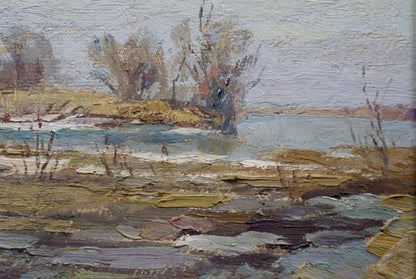 Oil painting Spring is coming Kurnakov Georgy Vasilievich