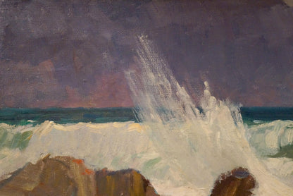 Oil painting seascape with raging waves by Nikolay Chernikov