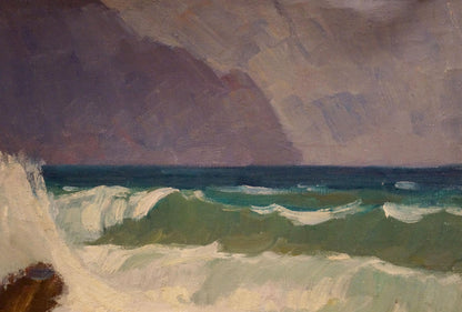 Oil painting seascape with raging waves by Nikolay Chernikov