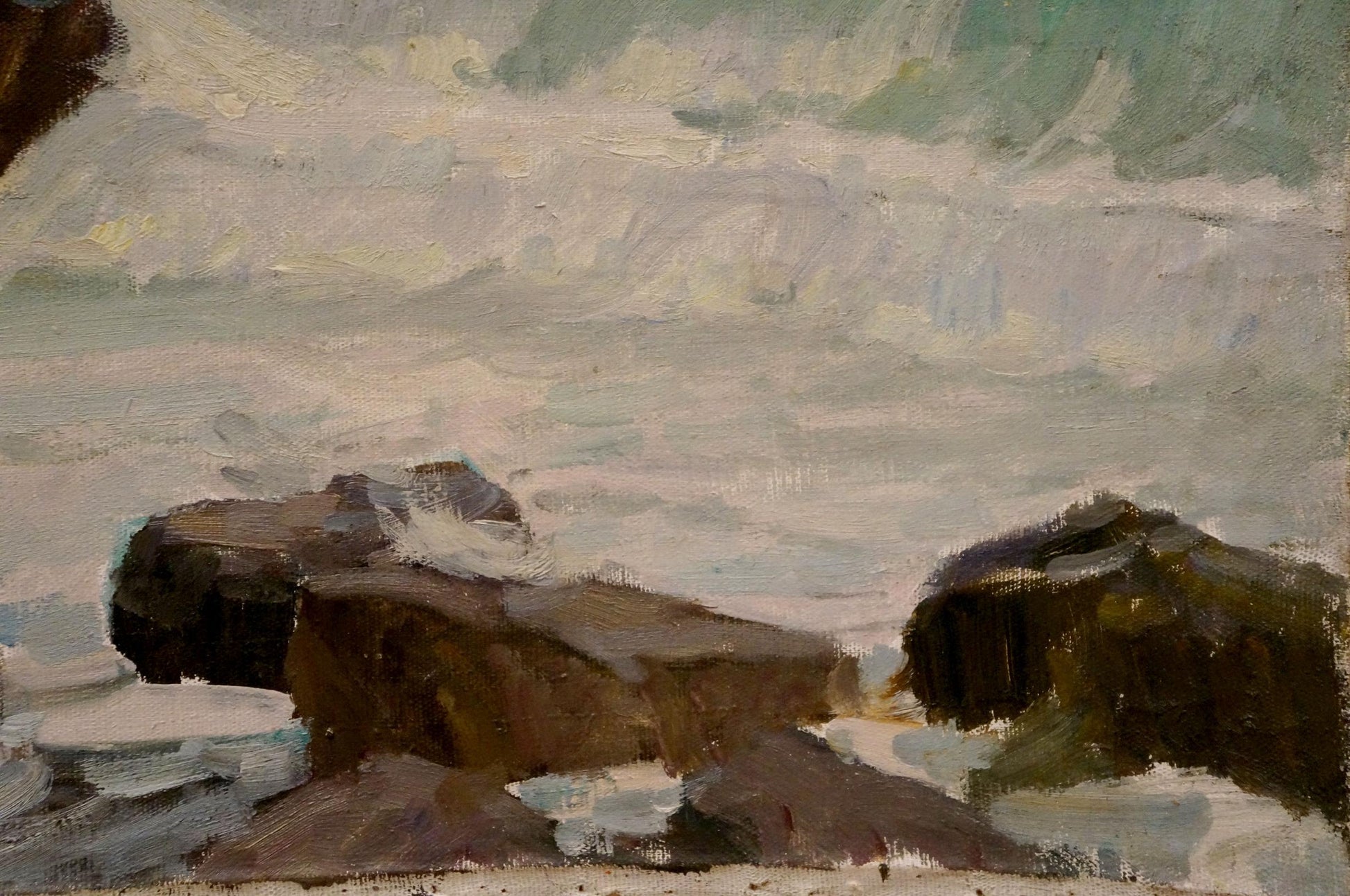 Oil painting Seascape with raging waves by Nikolay Chernikov