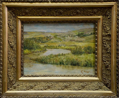 Oil painting Summer landscape