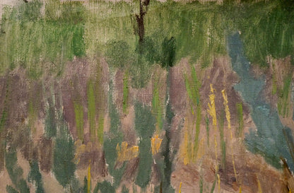 Impressionistic oil painting of tall grasses field by Chernikov Nikolay Vladimirovich