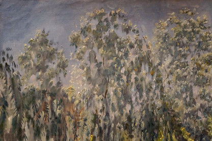 Oil painting of lake in forest by Chernikov Nikolay Vladimirovich