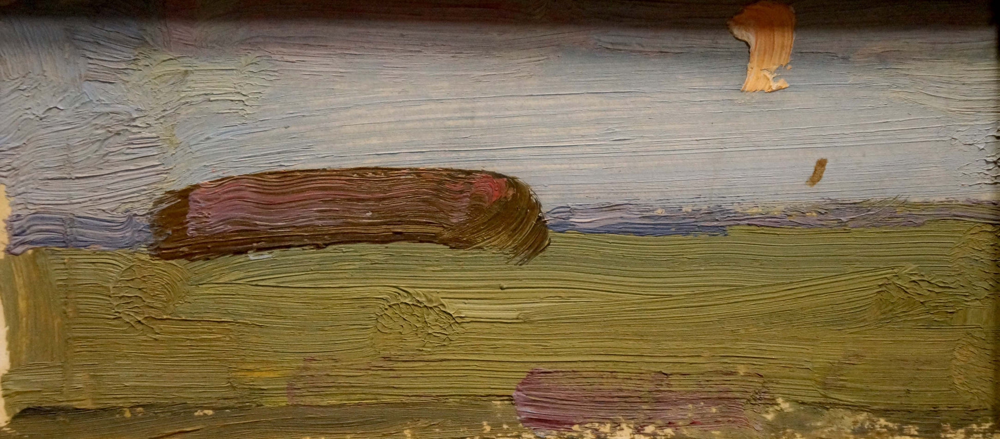 Karp Demyanovich Trohimenko depicted a field landscape in oils