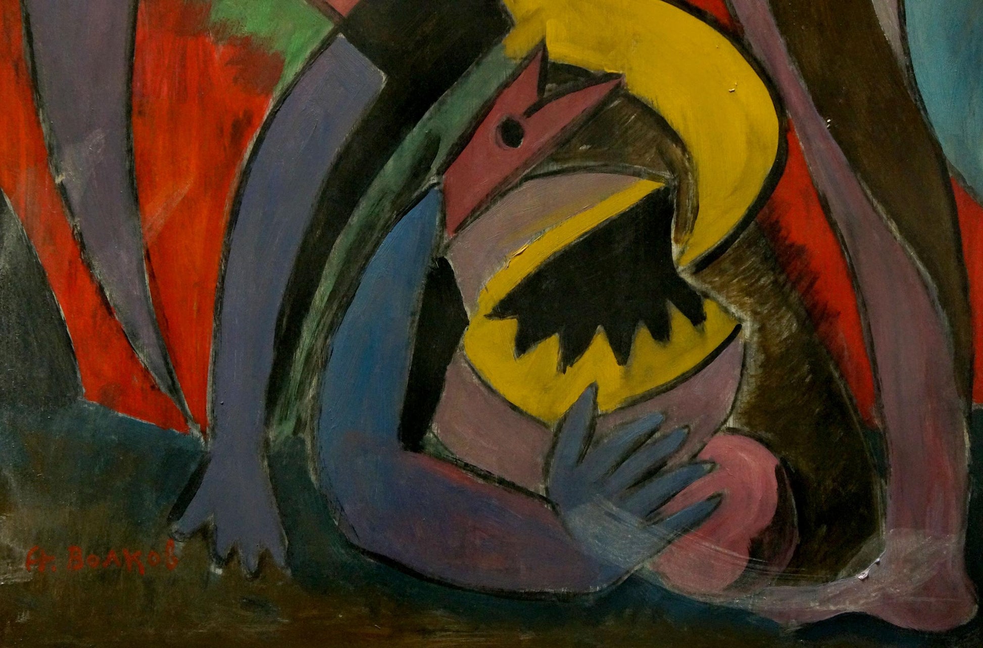 Abstract painting of female figures by Alexander Nikolaevich Volkov