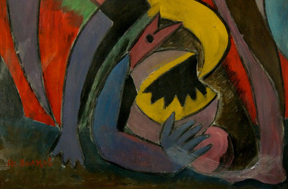 Abstract painting of female figures by Alexander Nikolaevich Volkov