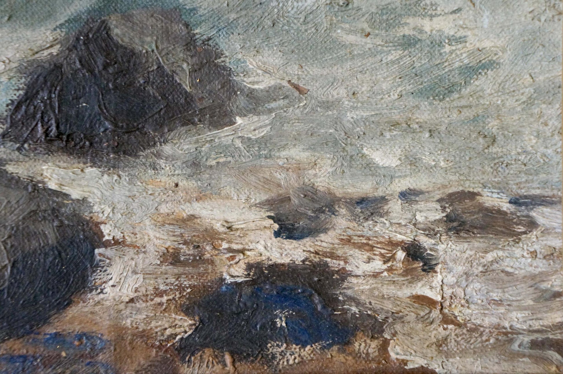 Oil painting Seascape with rocky shore by Vasily Sokolov