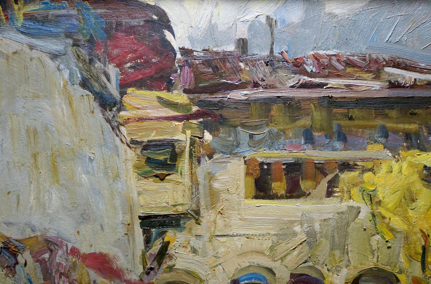 Impressionistic oil painting by Zakharov Fedor Zakharovich urban landscape