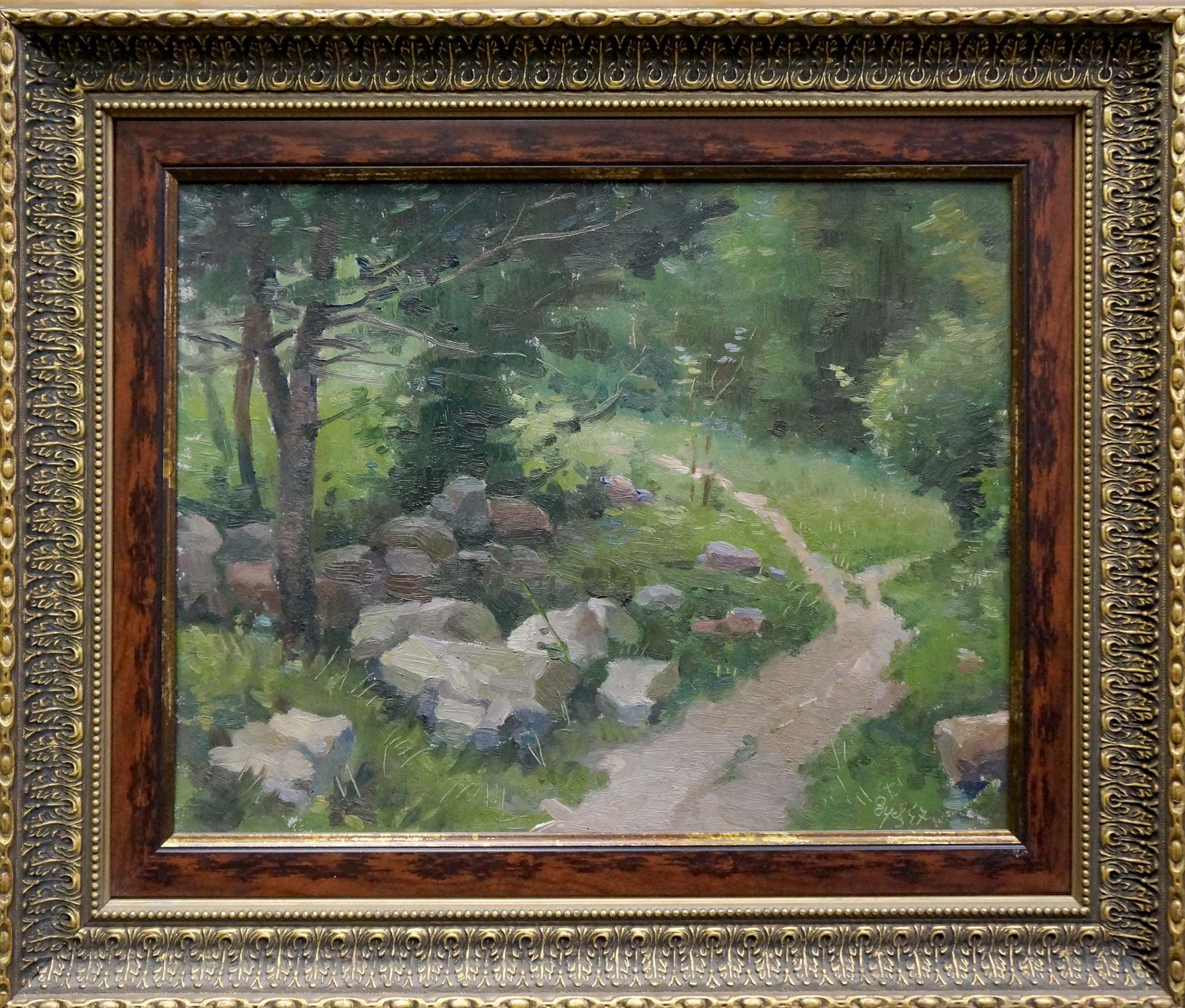 Oil painting Road to the forest by Zuev Mikhail Ivanovich