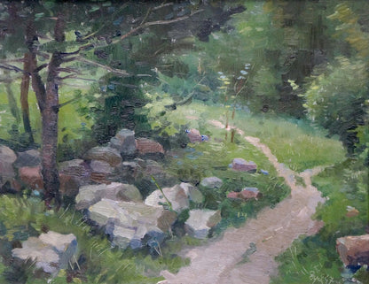 Oil painting Road to the forest by Zuev Mikhail Ivanovich