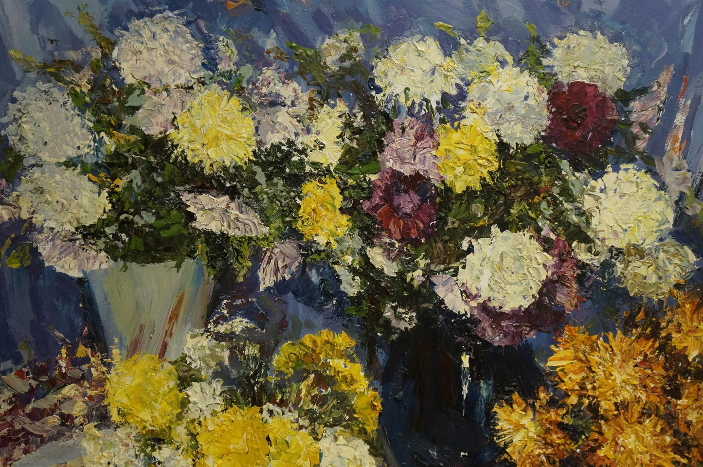 Oil painting still life of summer flowers by Sergey Shapovalov
