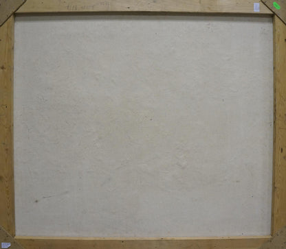 Back of off-white canvas in wooden frame by Sergey Shapovalov
