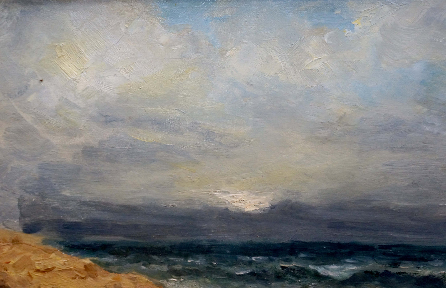 Oil painting of turbulent sea waves by Sokolov Evgeny Mikhailovich