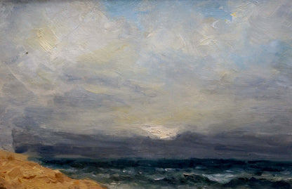 Oil painting of turbulent sea waves by Sokolov Evgeny Mikhailovich