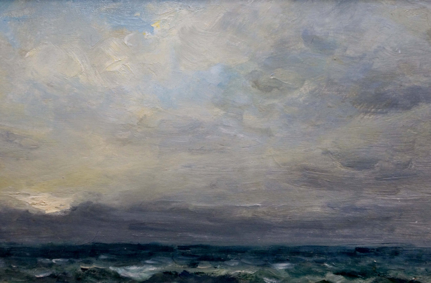 Oil painting of turbulent sea waves by Sokolov Evgeny Mikhailovich