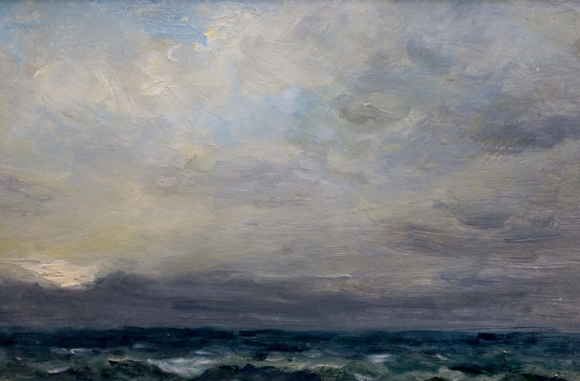 Oil painting of turbulent sea waves by Sokolov Evgeny Mikhailovich