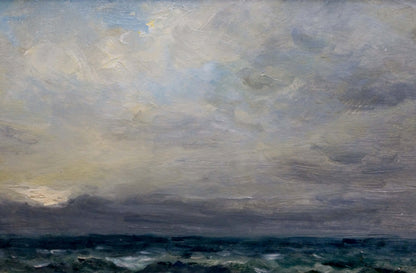 Oil painting of turbulent sea waves by Sokolov Evgeny Mikhailovich